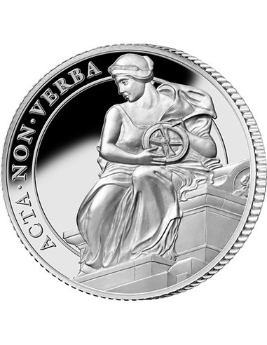 CONSTANCY The Queen's Virtues 1 Oz Moneta Argento 1 Pound Sant'Elena 2022