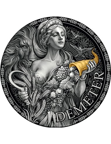 DEMETER Great Greek Mythology 2 унции серебряная монета 2000 франков Камерун 2023
