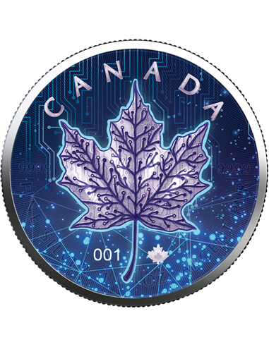 ARTIFICAL INTELIGENCE UV Effect 1 Oz Silver Coin 5$ Canada 2022