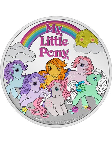 MY LITTLE PONY 1 Oz Silver Coin 2$ Niue 2022
