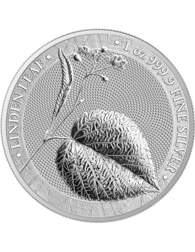 LINDEN LEAF 1 Oz Moneda Plata 5 Mark Germania 2022
