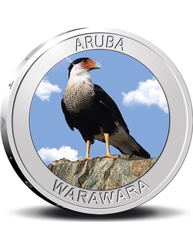 WARAWARA Caracara Falcon Silbermünze 5 Florin Aruba 2021