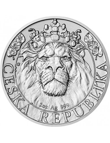 LION TCHÈQUE 2 Oz Silver Coin 5$ Niue 2022