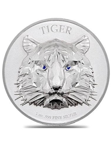 MULTIFACETED TIGER 1 Oz Silver Coin 5000 Francs Chad 2022