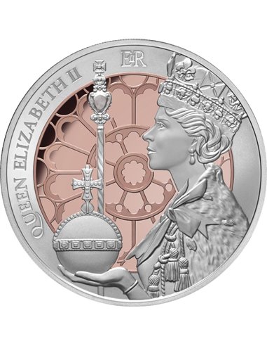КОРОНАЦИЯ КОРОЛЕВЫ ЕЛИЗАВЕТЫ II 1 унция Серебряная монета пруф 5$ Токелау 2023