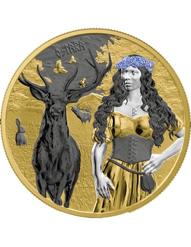 VALKYRIES Ostara Valhalla 1 Oz Серебряная монета 5 марок Германия 2023
