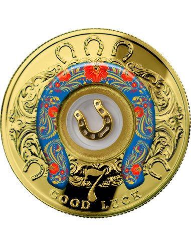 Podkowa Siódemka Szczęśliwa Srebrna Moneta 500 Franków CFA Kamerun 2022