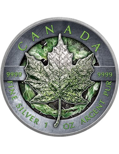 MAPLE LEAF Nature Power 1 Oz Moneta Argento 5$ Canada 2022