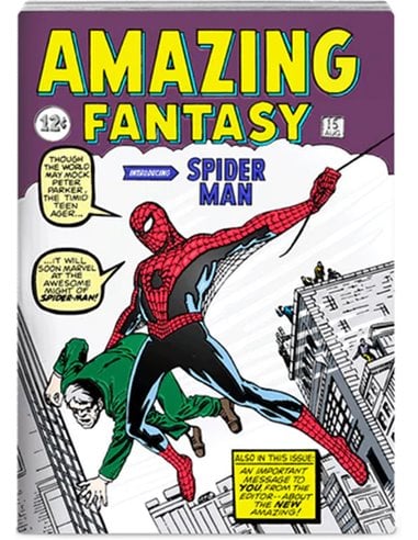 SPIDERMAN Comix Marvel Amazing Fantasy 1 Oz Silver Coin 2$ Niger 2023