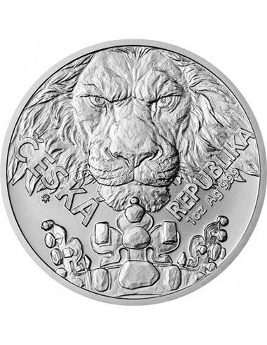 LION TCHÈQUE 1 Oz Silver Coin 2$ Niue 2023