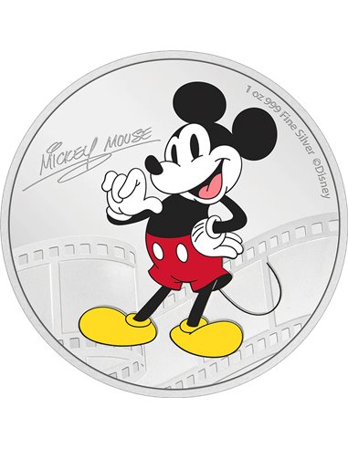 MICKEY MOUSE Disney 1 Oz Moneda Plata 2$ Niue 2023