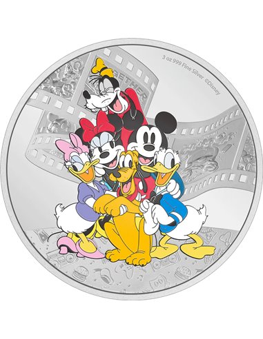 THE SENSATIONAL SIX Mickey and Friends Disney 3 Oz Moneta Argento 10$ Niue 2023