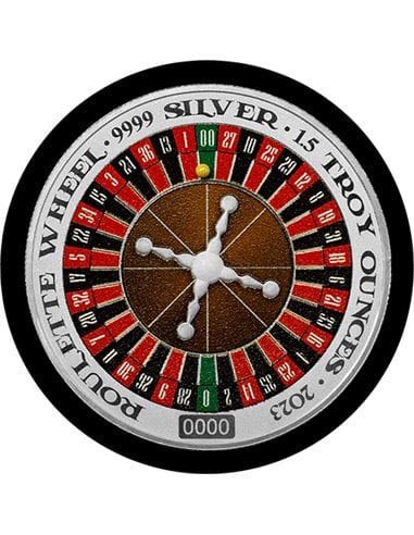 ROULETTE Wheel Spinning 1.5 Oz Silver Proof Coin 3$ Ниуэ 2023