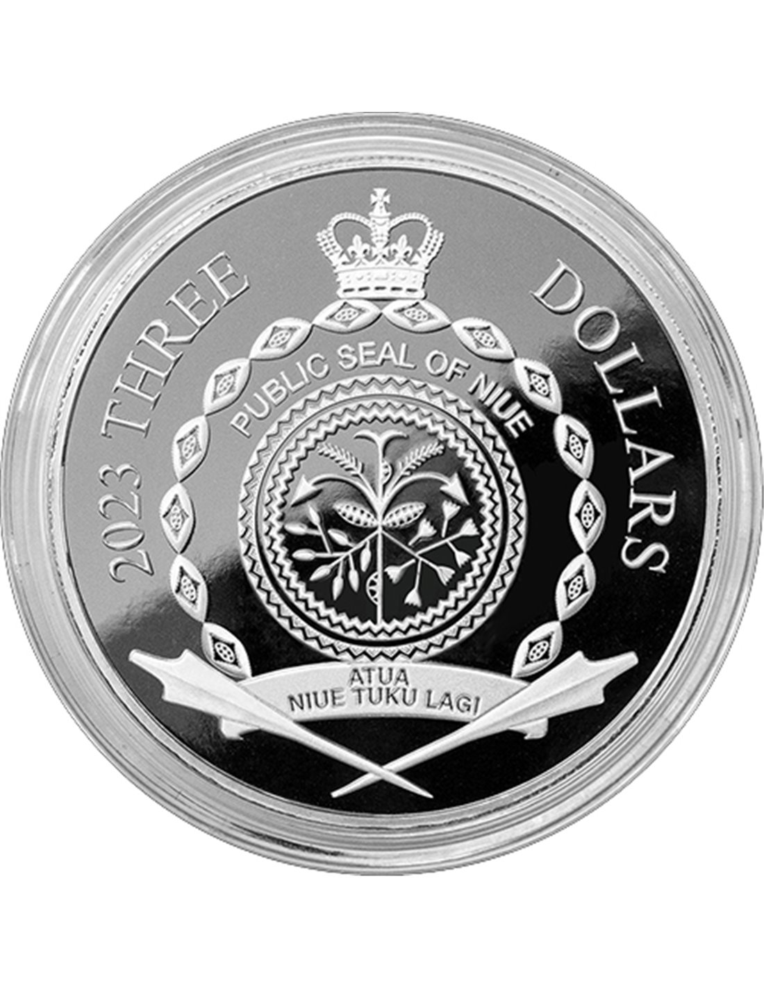 ROULETTE Wheel Spinning 1.5 Oz Silver Proof Coin 3$ Niue 2023