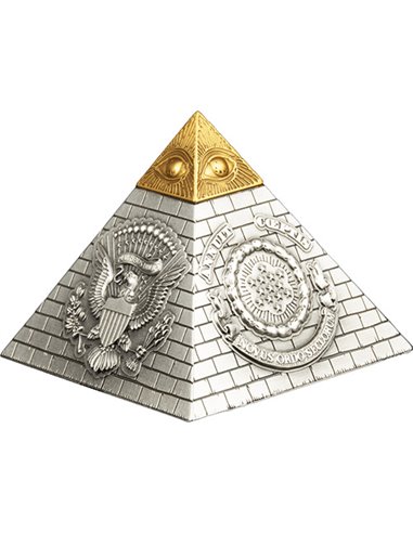 EYE OF PROVIDENCE Pyramid 5 Oz Silver Coin 5$ Barbade 2023