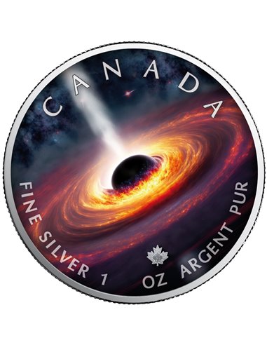 BVLACK HOLE Universo 1 Oz Moneda Plata 5$ Canada 2023