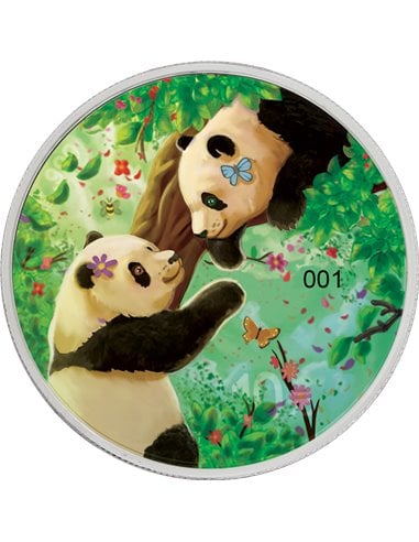 PRINTEMPS Four Season Panda Silver Coin 10 Yuan China 2023