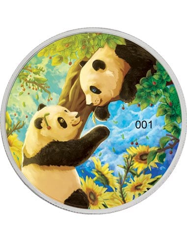 ЛЕТО Четыре сезона Панда Серебряная монета 10 юаней Китай 2023