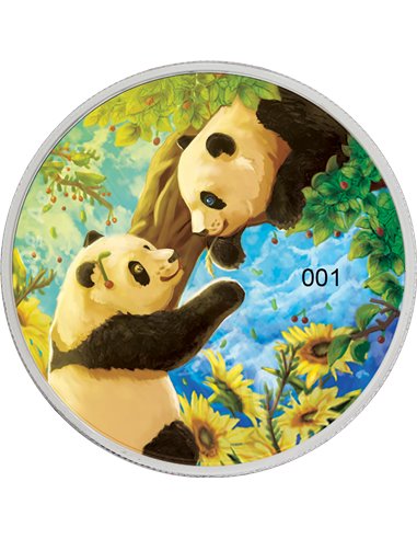 SUMMER Four Season Panda Moneda Plata 10 Yuan China 2023