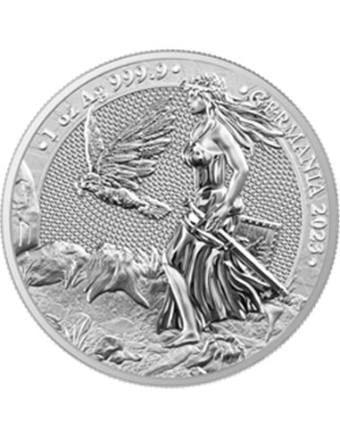 ГЕРМАНИЯ Серебряная монета 1 унция 5 марок Германии 2023