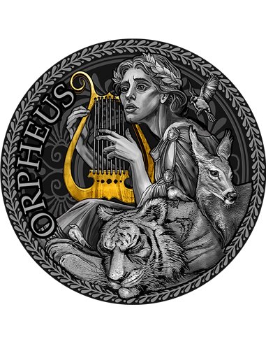 ORPHEUS Große griechische Mythologie 1 Oz Silbermünze 1000 Francs Kamerun 2023