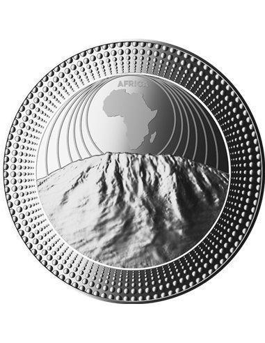 KILIMANJARO Continents Africa 2 Oz Серебряная монета 5$ Ниуэ 2023