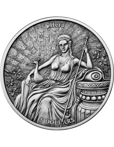 HERA VS AQUARIUS Twelve Olympians 1 Oz Silver Coin 5$ Samoa 2022