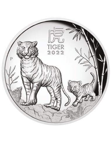 TIGER Lunar Serie III 5 Oz Coin 8$ Australie 2022