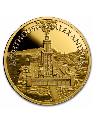 LIGHTHOUSE AT ALEXANDRIA 7 Wonders of the World 1 Oz Silver Round