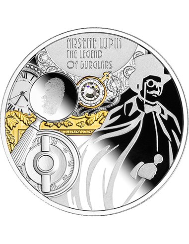 ARSENE LUPIN The Legend of Burglar 1 Oz Silver Coin 1000 Francs Cameroon 2022