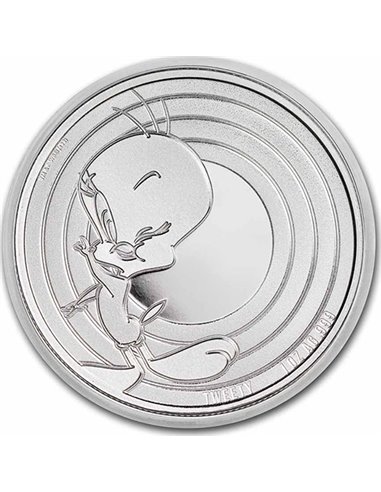 TWEETY Looney Tunes 1 Oz Moneda Plata 5$ Samoa 2023