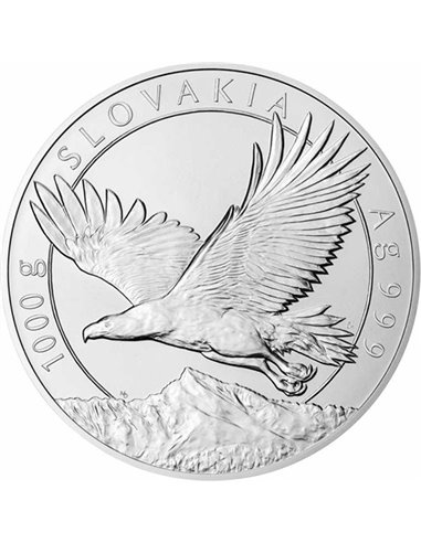 SLOWAKEI ADLER 1 Kg Kilo Silbermünze 50$ Niue 2023