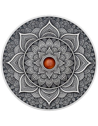 INDIAN Mandala Art 3 Oz Moneda Plata 10$ Fiji 2023