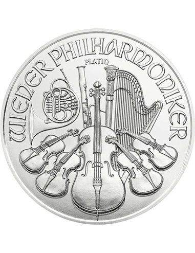 WIENER PHILHARMONIKER 1 Oz Platinum Coin 100€ Euro Autriche 2023