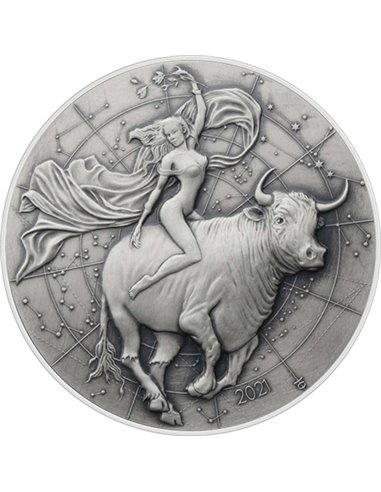 SEDUCTION OF EUROPE Mythos 1 Oz Antyczna srebrna moneta 25 Livre Germany 2021