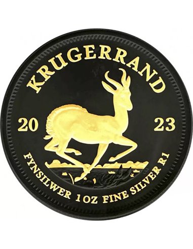 KRUGERRAND Edición Imperio Negro Oro 1 Oz Moneda Plata 1 Rand South Africa 2023