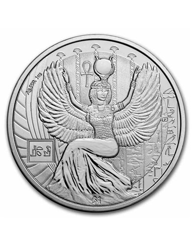 Srebrna Moneta Egipskich Bogów ISIS 1$ Sierra Leone 2023