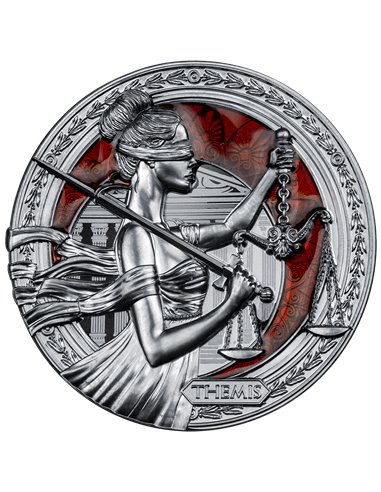 THEMIS Goddess of Justice 1 Oz Серебряная монета 2$ Ниуэ 2022