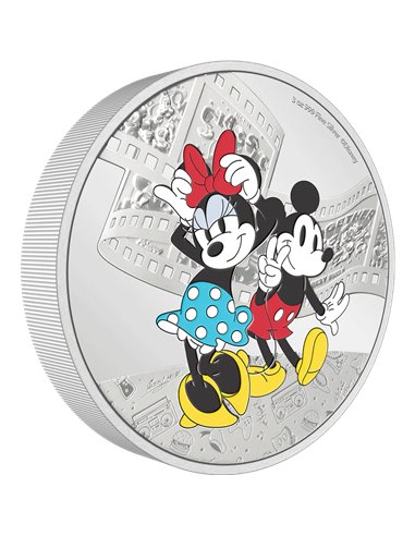 MICKEY & MINNIE Disney 3 Oz Moneda Plata 10$ Niue 2023