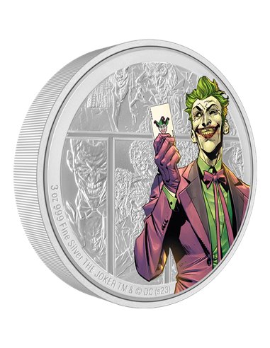 JOKER CD Villains 3 Oz Серебряная монета 10$ Ниуэ 2023