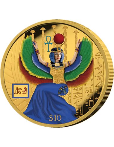 ISIS Ägyptische Götter 1 Oz Silbermünze 1$ Sierra Leone 2023