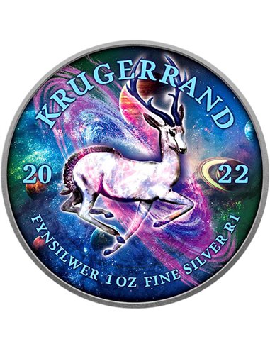 KRUGERRAND Edición Universum 1 Oz Moneda Plata 1 Rand Sudáfrica 2022