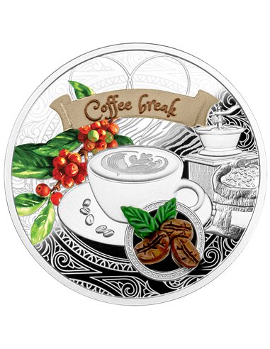 COFFEE BREAK Moneda Plata 1$ Niue 2023