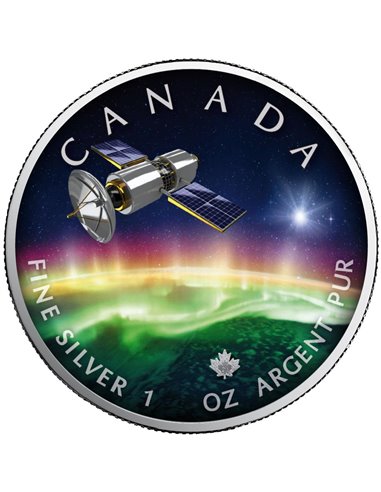 POLAR LIGHTS Universe 1 Oz Moneda Plata 5$ Canada 2023