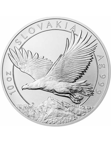 SLOVACCHIA AQUILA 10 Oz Moneta Argento 25$ Niue 2023