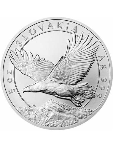 SLOVACCHIA AQUILA 5 Oz Moneta Argento 10$ Niue 2023