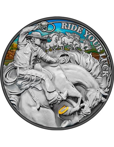 RIDE YOUR LUCK Lucky 2 Oz Silver Coin 2000 Francs Cameroon 2023