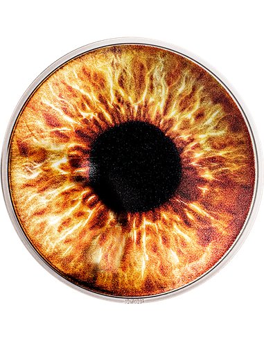 HAZEL BROWN Coloreyezed Eye 1 Oz Moneta Argento 5$ Palau 2023