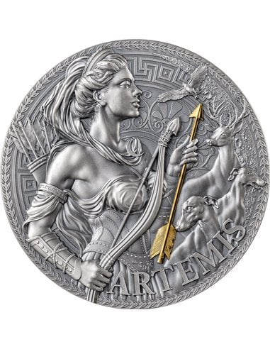 ARTEMIS Gran Mitología Griega 3 Oz Moneda Plata 3000 Francos Camerún 2023