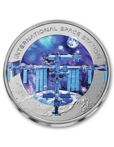 МЕЖДУНАРОДНАЯ КОСМИЧЕСКАЯ СТАНЦИЯ Титановая монета 1$ Фиджи 2023